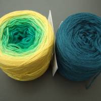 100% Schurwolle Merino extrafein Bobbel - 4-fädig, Farbverlauf Wolke 7 Seifenblasen, handgewickelt Bild 5