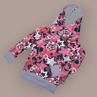 Hoodie / Kapuzenpulli French Terry 110 116 pink  2-0004