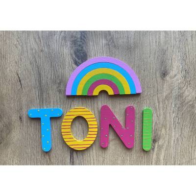 Holzbuchstaben Türbuchstaben 8 cm  wooden letters Buchstaben Kinderzimmertür