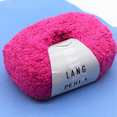 Lang Yarns-Perla, pink-himbeere, exclusives Seidengarn, Seide + Polyamid, Handarbeiten-DIY-Garn