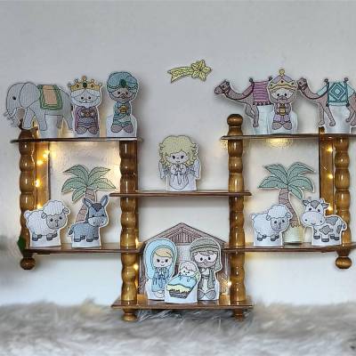 Stickdatei Weihnachten Krippe In the Hoop – Maria, Josef & Heilige 3 Könige Set 2587