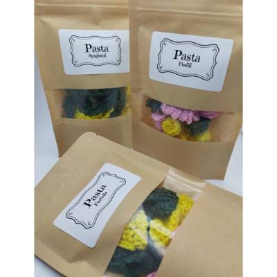 Pasta/Nudeln gehäkelt, Zubehör für Spielküche/Kaufmannsladen
