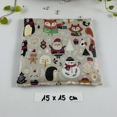 Kleines Kuschel-Körnerkissen 21x18cm, Wärmekissen & Kühlkissen gefüllt mit Bio-Weizen