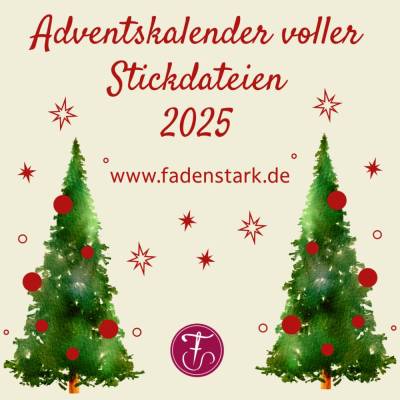 Adventskalender voller Stickdateien 2025