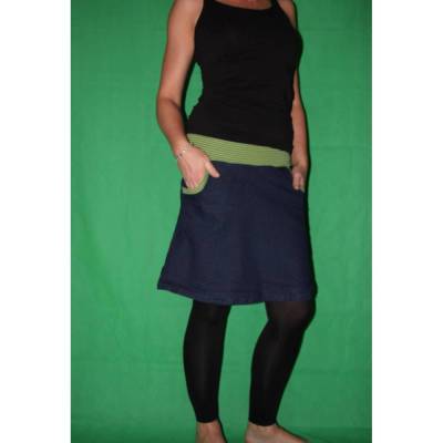 Jeansrock, Stretch Rock, Jeans Rock, blauer Rock, midi Gr. 36 - 44