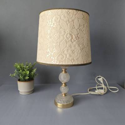 Palme & Walter - Palwa - Tischlampe - Kristall & Messing