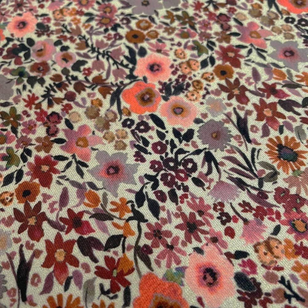 Aquarell Jersey Stoff Blumen Rosa Jersey Digital Baumwolljersey