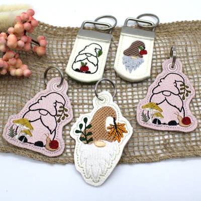 Stickdatei ITH Wichtel Herbst Anhänger verschiedene Varianten