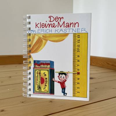 Kultiges Retro‑Notizbuch aus Original‑Kinderbuch Der kleine Mann, Einzigartiges & Nachhaltiges Geschenk fü