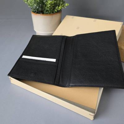 Goldpfeil Vintage Brieftasche - unbenutzt in ovp - Leder schwarz, 70er/80er Jahre