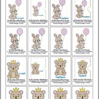 Stickdateien Babyset im Shabby Stil – 41 Motive & ITH-Hüllen ab 10x10 Rahmen Bild 3