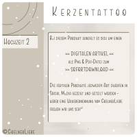 Kerzentattoos Hochzeit für Stabkerzen | Design 2, Druckvorlage DIY & gewerbliche Nutzung Bild 4