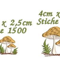 Stickdatei kleiner Pilz in zwei Größen Bild 2