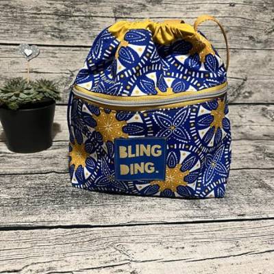 Kosmetikbeutel-BlingDing- Kulturbeutel-Projekttasche für-Häkeln-Stricken-Makramee-Camping-Urlaub