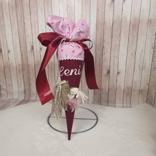 Kindergartentüte | Geschwistertüte | Pferdemädchen| Kindergartenstart | 5. Klasse-Schultüte | Kissen | Trosttüte | indiv