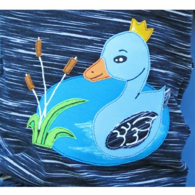 Kostenlose Applikationsvorlage Schwanenkinder – Gratis Datei Freebook zum applizieren und nähmalen