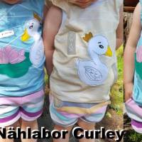 Kostenlose Applikationsvorlage Schwanenkinder – Gratis Datei Freebook zum applizieren und nähmalen Bild 2