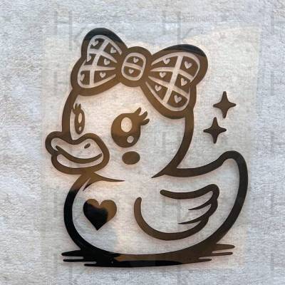 Bügelbild - Süße Ente | Herz | Schleife - viele mögliche Farben