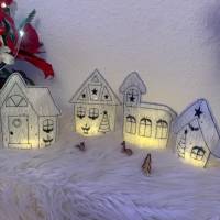 Stickdatei Winterdorf Set 2 mit Kirche – Weihnachten Lichterhaus In the Hoop, 10x10, Set 768 Bild 2