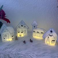 Stickdatei Winterdorf Set 2 mit Kirche – Weihnachten Lichterhaus In the Hoop, 10x10, Set 768 Bild 4