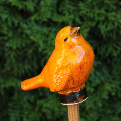 Gartenstecker, Keramikvogel, Beetstecker, Gartenkeramik