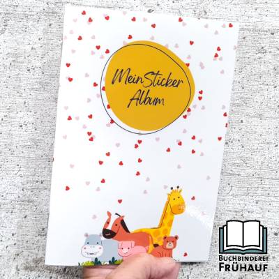 Stickeralbum DIN A5 Tiere – Wiederablösbares Stickerheft für deine Stickersammlung