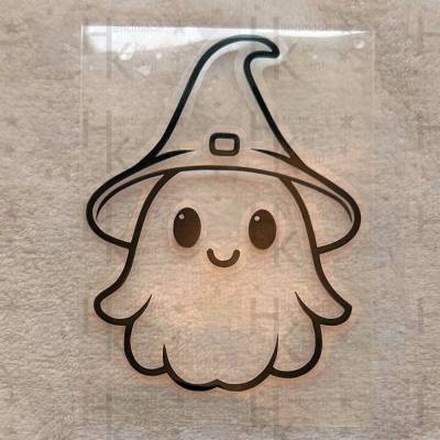 Bügelbild - Geist mit Hut | Spuk | Halloween - viele mögliche Farben