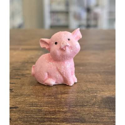 Mini Glücksschweinchen - Glücksbringer - Glitzer - Sammelfigur -