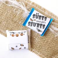Halloween Banderole Druckvorlage für Mini-Schokolade – Süßes oder Saures Geschenkidee Bild 3