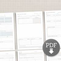 Großes Büro-Vorlagen Bundle | To-Do-Liste, Meeting-Notizen, Projektplanung, Übergabe, Stundenzettel & mehr | PDF zum Aus Bild 1