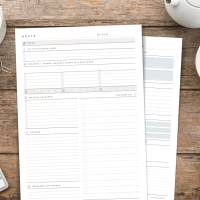 Großes Büro-Vorlagen Bundle | To-Do-Liste, Meeting-Notizen, Projektplanung, Übergabe, Stundenzettel & mehr | PDF zum Aus Bild 2