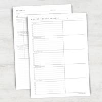 Großes Büro-Vorlagen Bundle | To-Do-Liste, Meeting-Notizen, Projektplanung, Übergabe, Stundenzettel & mehr | PDF zum Aus Bild 3