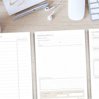 Großes Büro-Vorlagen Bundle | To-Do-Liste, Meeting-Notizen, Projektplanung, Übergabe, Stundenzettel & mehr | PDF zum Aus Bild 4