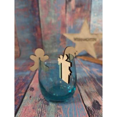 Glasmarkierung aus Holz