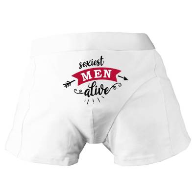 Herren Boxershort bedruckt mit SEXIEST MEN ALIVE