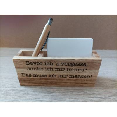 Zettelbox mit Logo – Individuelles Werbegeschenk aus Holz für nachhaltigen Markenauftritt