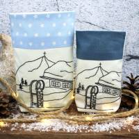 ITH Lichterbeutel Winter Berghütte Schlitten fahren Bild 3