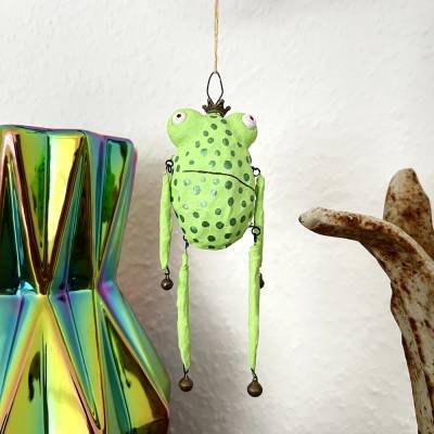 Froschglöckchen, Baumschmuck, Weihnachtsschmuck, kling Fröschchen klingelingeling, hängende Froschfigur, Chr