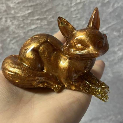 Epoxidharz Dekofigur Fuchs liegend