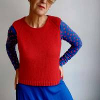 Jeans Top - Strickanleitung sportliches Top – wandelbar als Slipover - 10 Größen - tolle Passform Bild 1