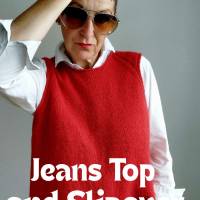 Jeans Top - Strickanleitung sportliches Top – wandelbar als Slipover - 10 Größen - tolle Passform Bild 3