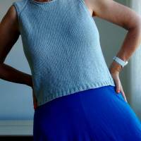 Jeans Top - Strickanleitung sportliches Top – wandelbar als Slipover - 10 Größen - tolle Passform Bild 5