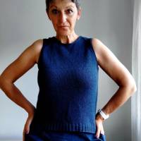 Jeans Top - Strickanleitung sportliches Top – wandelbar als Slipover - 10 Größen - tolle Passform Bild 6