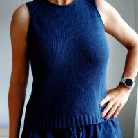 Jeans Top - Strickanleitung sportliches Top – wandelbar als Slipover - 10 Größen - tolle Passform Bild 8