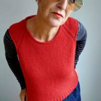 Jeans Top - Strickanleitung sportliches Top – wandelbar als Slipover - 10 Größen - tolle Passform Bild 9