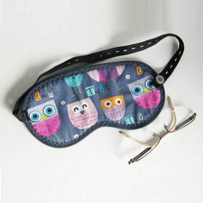 Schlafmaske aus Baumwolle & Fleece – Lichtundurchlässige Schlafbrille, verstellbar & waschbar – Perfekt für Reisen, Yoga & Mittagsschlaf