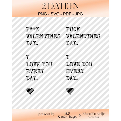 Plotterdatei Valentinesday - Dekoration - SVG, PNG, JPEG