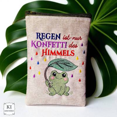 Stickdatei Frosch inkl. ITH – Fröhliches Set ab 10x10 Rahmen im Shabby-Stil