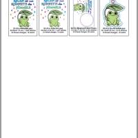 Stickdatei Frosch inkl. ITH – Fröhliches Set ab 10x10 Rahmen im Shabby-Stil Bild 3