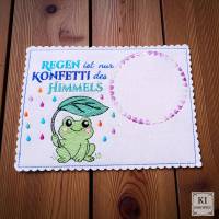 Stickdatei Frosch inkl. ITH – Fröhliches Set ab 10x10 Rahmen im Shabby-Stil Bild 7